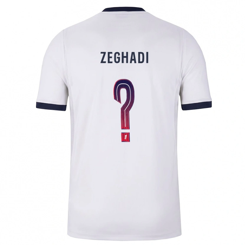 Danxen Donna Maglia Souleyman Zeghadi #0 Bianco Nero Rosso Kit Gara Away 2026/27 Maglietta
