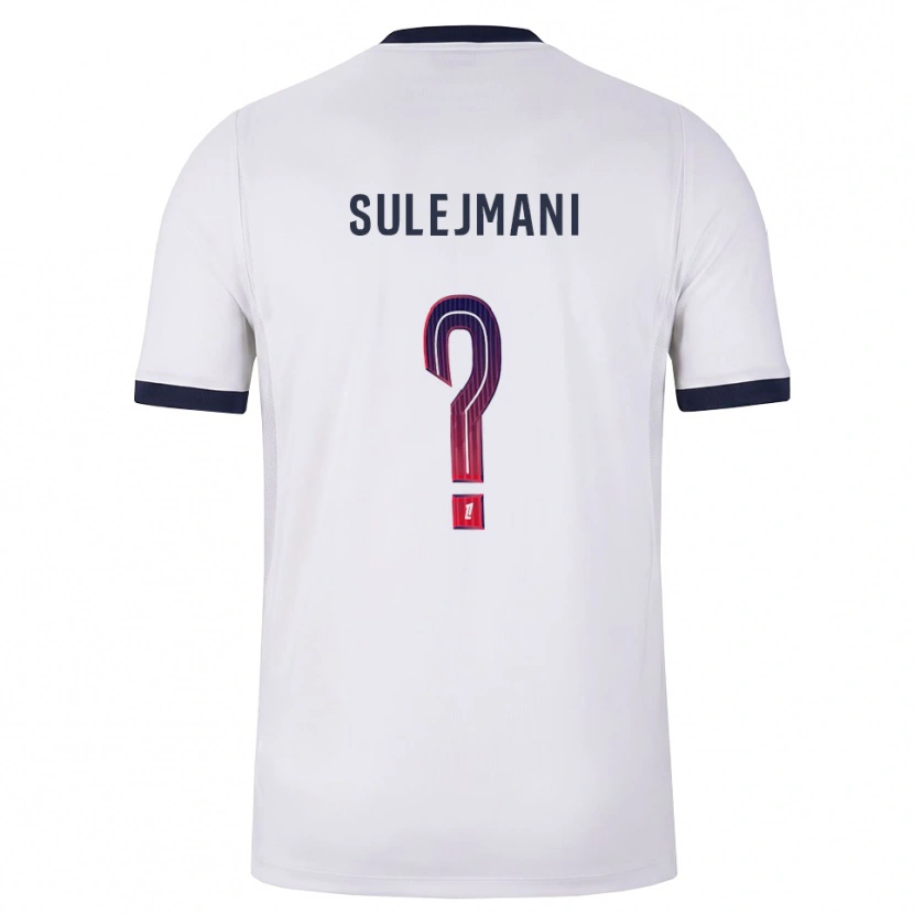 Danxen Donna Maglia Lora Sulejmani #0 Bianco Nero Rosso Kit Gara Away 2026/27 Maglietta