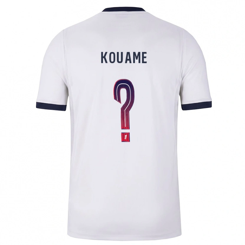 Danxen Donna Maglia Kelly Kouame #0 Bianco Nero Rosso Kit Gara Away 2026/27 Maglietta