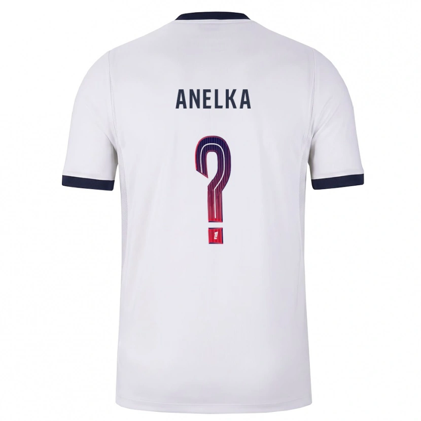 Danxen Donna Maglia Kaïs Anelka #0 Bianco Nero Rosso Kit Gara Away 2026/27 Maglietta