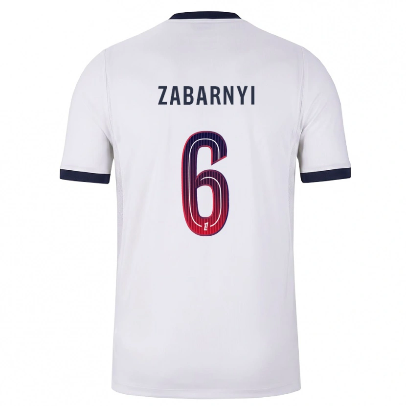 Danxen Donna Maglia Ilya Zabarnyi #6 Bianco Nero Rosso Kit Gara Away 2026/27 Maglietta