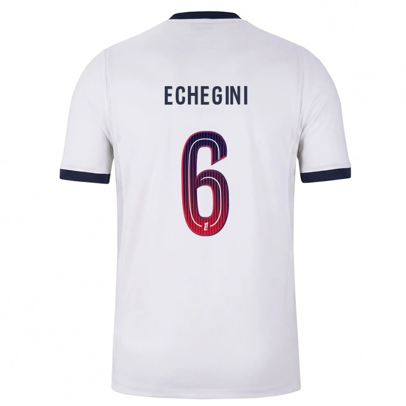 Danxen Donna Maglia Joe Echegini #6 Bianco Nero Rosso Kit Gara Away 2026/27 Maglietta