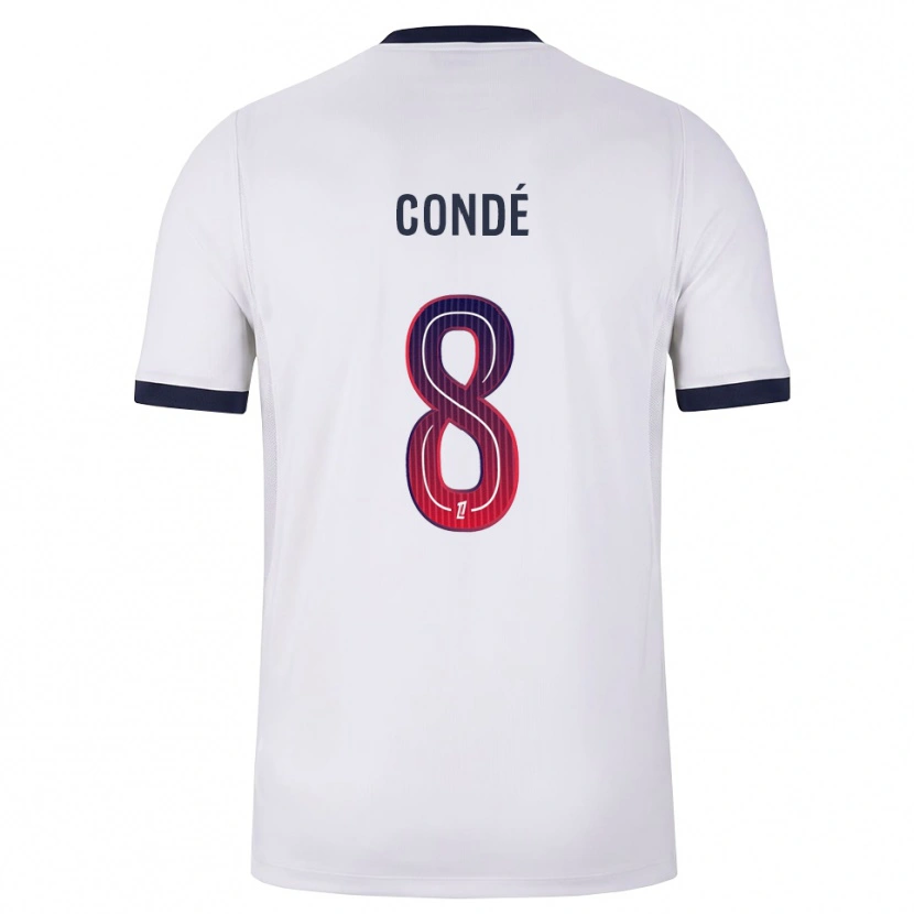 Danxen Donna Maglia Alkaly Condé #8 Bianco Nero Rosso Kit Gara Away 2026/27 Maglietta
