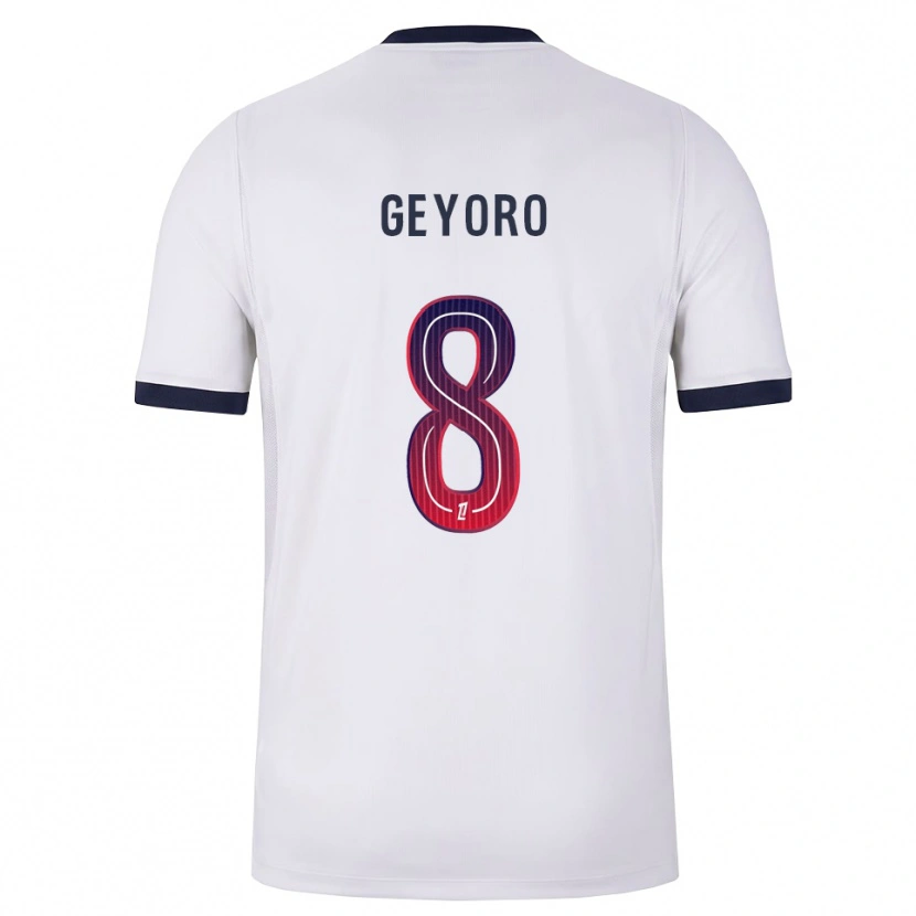 Danxen Donna Maglia Grace Geyoro #8 Bianco Nero Rosso Kit Gara Away 2026/27 Maglietta