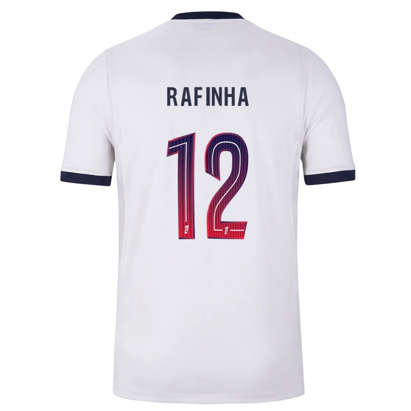 Danxen Donna Maglia Rafinha #12 Bianco Nero Rosso Kit Gara Away 2026/27 Maglietta