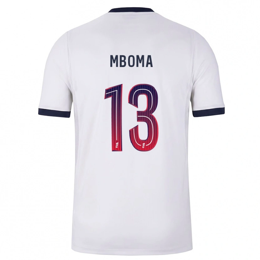 Danxen Donna Maglia Harryl Mboma #13 Bianco Nero Rosso Kit Gara Away 2026/27 Maglietta
