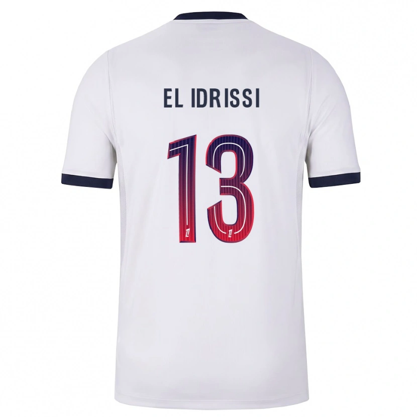 Danxen Donna Maglia Mohamed-Amine El Idrissi #13 Bianco Nero Rosso Kit Gara Away 2026/27 Maglietta