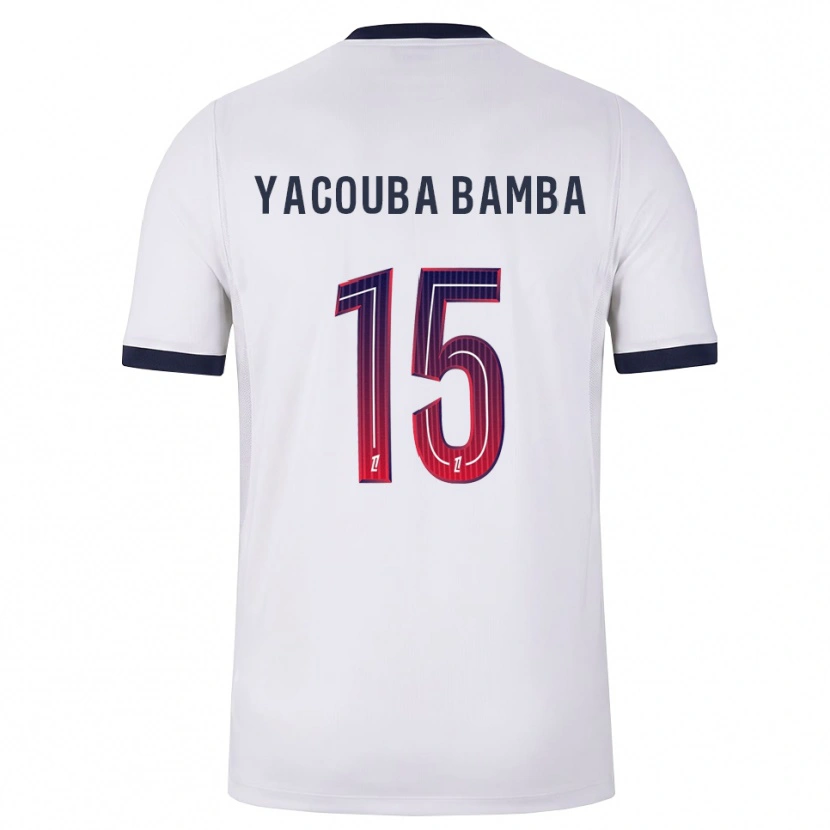 Danxen Donna Maglia Ben Yacouba Bamba #15 Bianco Nero Rosso Kit Gara Away 2026/27 Maglietta