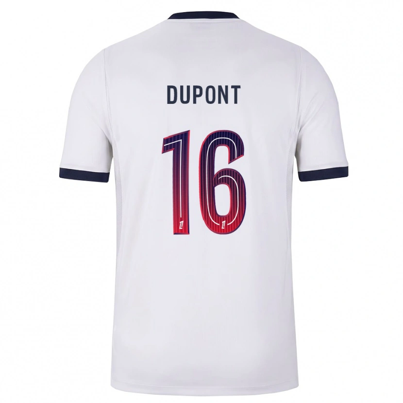Danxen Donna Maglia Raphaël Dupont #16 Bianco Nero Rosso Kit Gara Away 2026/27 Maglietta