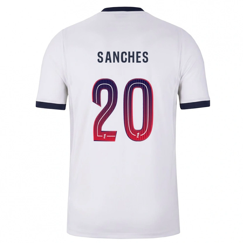 Danxen Donna Maglia Cédric Sanches #20 Bianco Nero Rosso Kit Gara Away 2026/27 Maglietta