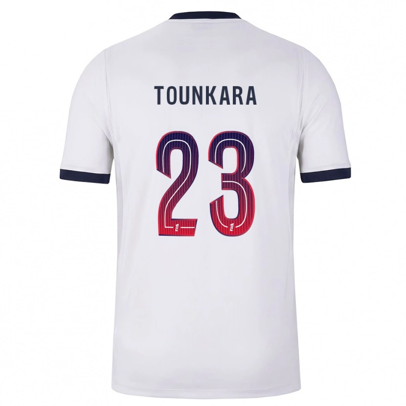 Danxen Donna Maglia Aïssatou Tounkara #23 Bianco Nero Rosso Kit Gara Away 2026/27 Maglietta