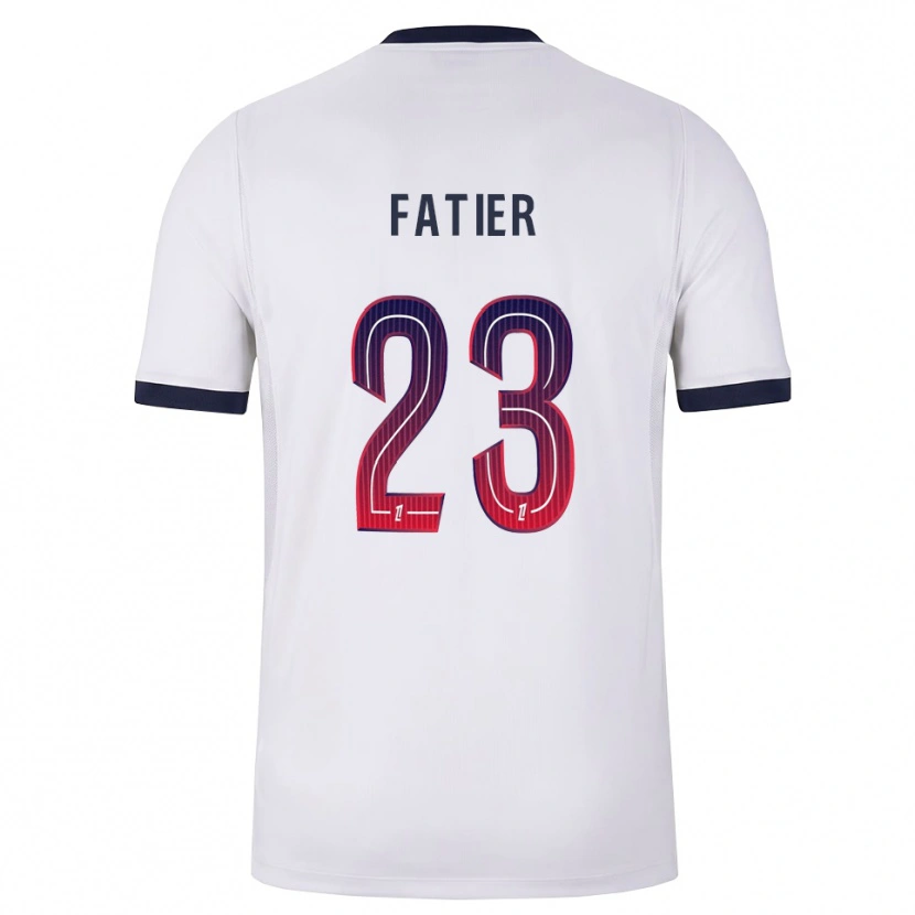 Danxen Donna Maglia Noémie Fatier #23 Bianco Nero Rosso Kit Gara Away 2026/27 Maglietta