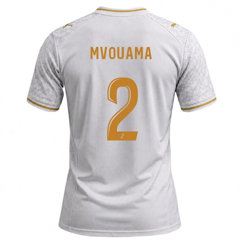 Danxen Donna Maglia Oliver Mvouama #2 Bianco Grigio Goldenrod Kit Gara Away 2026/27 Maglietta