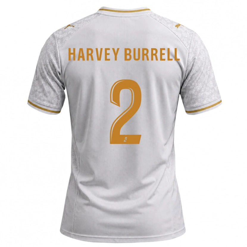 Danxen Donna Maglia Ezeckiel Zola Ngundu #2 Bianco Grigio Goldenrod Kit Gara Away 2026/27 Maglietta