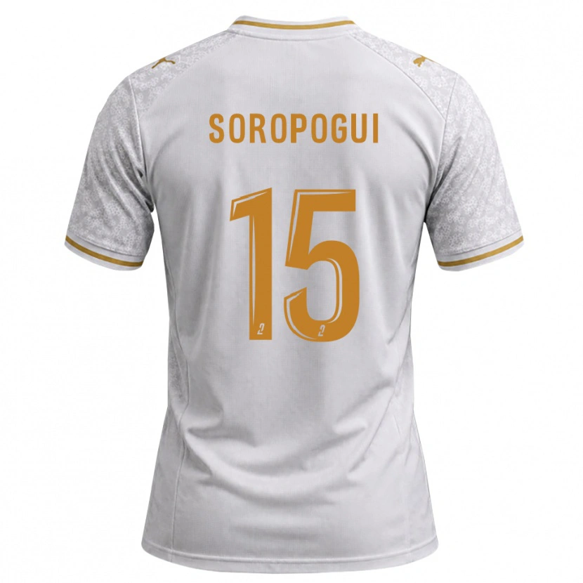 Danxen Donna Maglia Yanis Soropogui #15 Bianco Grigio Goldenrod Kit Gara Away 2026/27 Maglietta