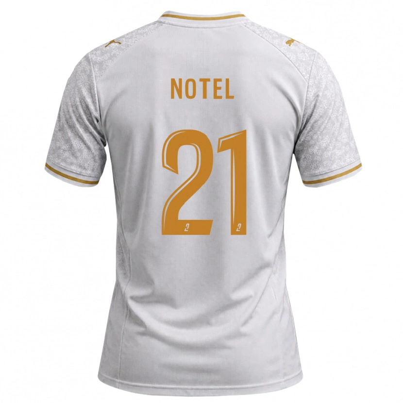 Danxen Donna Maglia Lea Notel #21 Bianco Grigio Goldenrod Kit Gara Away 2026/27 Maglietta