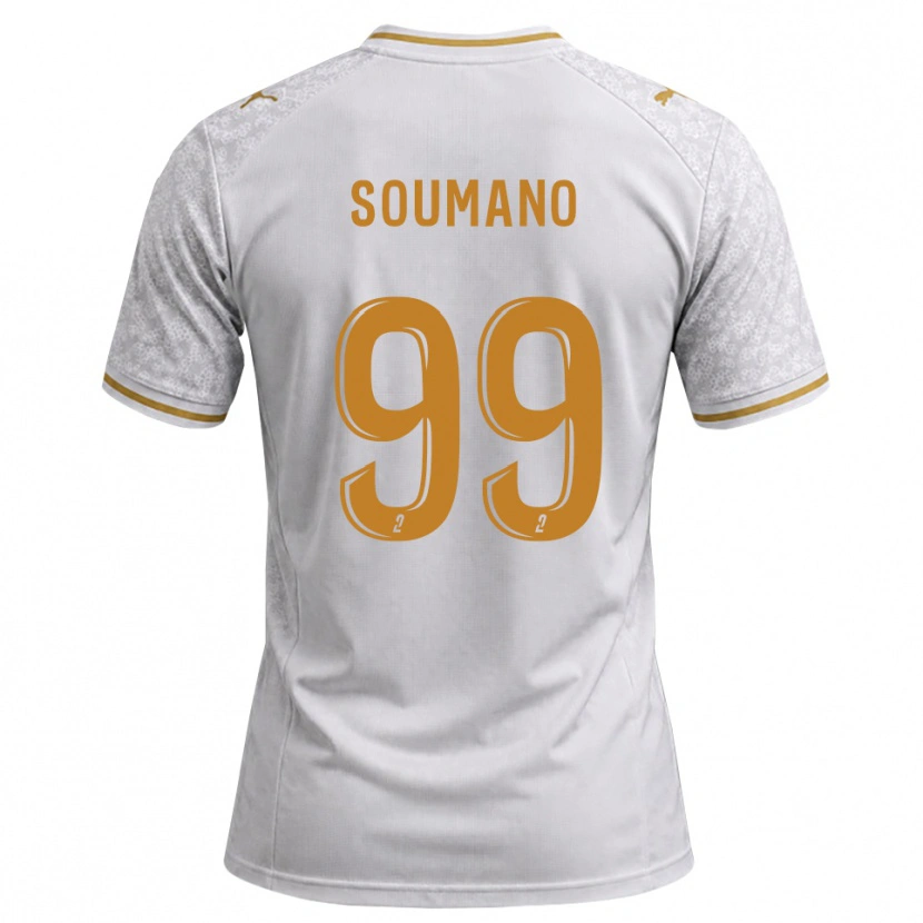 Danxen Donna Maglia Sambou Soumano #99 Bianco Grigio Goldenrod Kit Gara Away 2026/27 Maglietta
