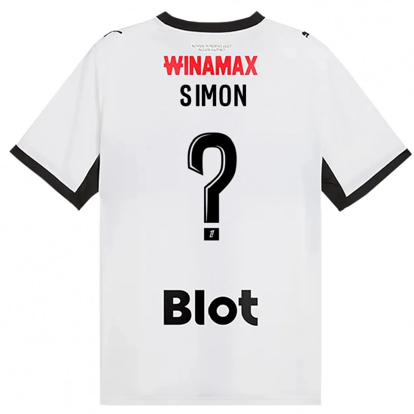 Danxen Donna Maglia Jules Simon #0 Nero Bianco Rosso Kit Gara Away 2026/27 Maglietta