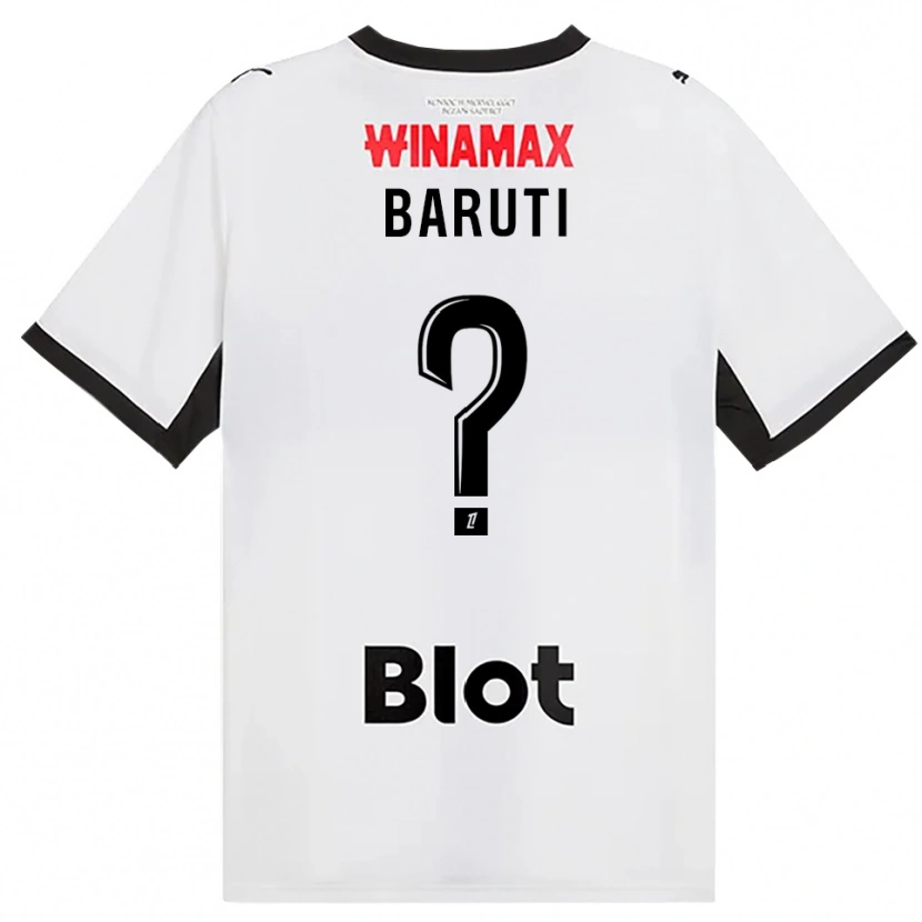 Danxen Donna Maglia Kelian Baruti #0 Nero Bianco Rosso Kit Gara Away 2026/27 Maglietta