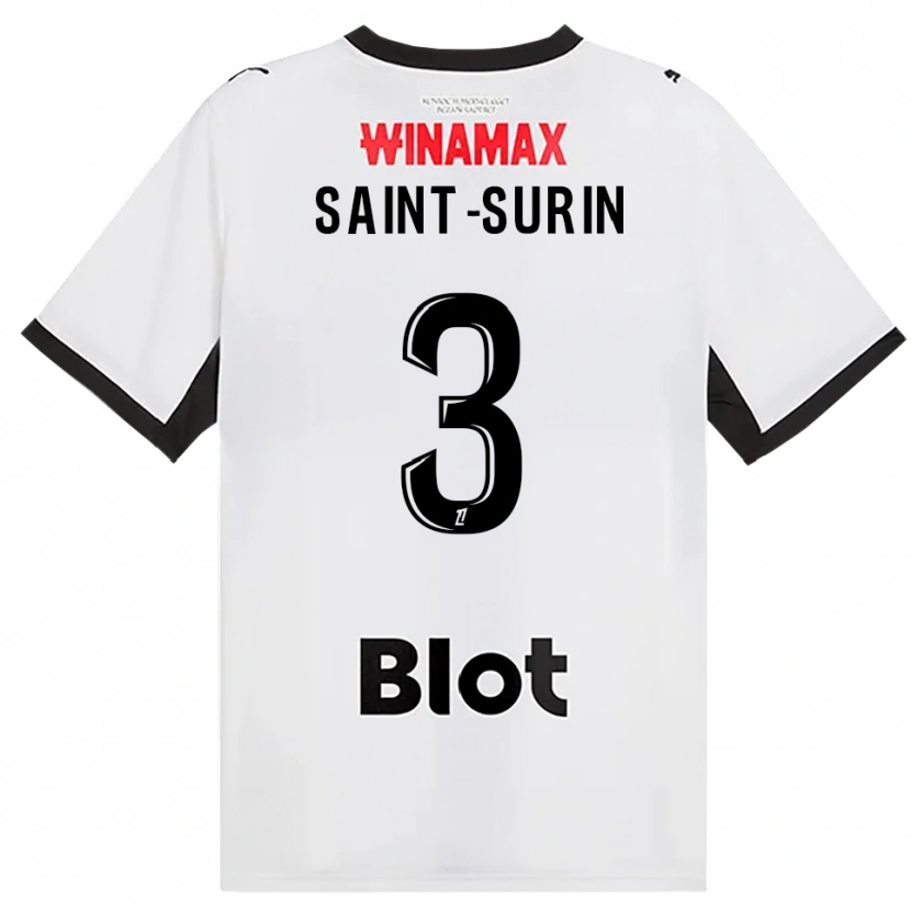 Danxen Donna Maglia Rio Saint-Surin #3 Nero Bianco Rosso Kit Gara Away 2026/27 Maglietta