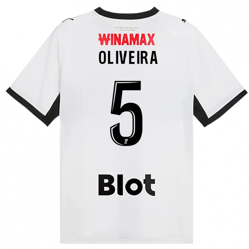 Danxen Donna Maglia Gonçalo Oliveira #5 Nero Bianco Rosso Kit Gara Away 2026/27 Maglietta