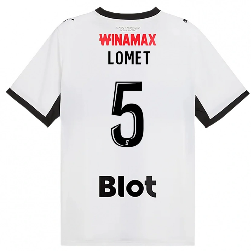 Danxen Donna Maglia Ruben Lomet #5 Nero Bianco Rosso Kit Gara Away 2026/27 Maglietta