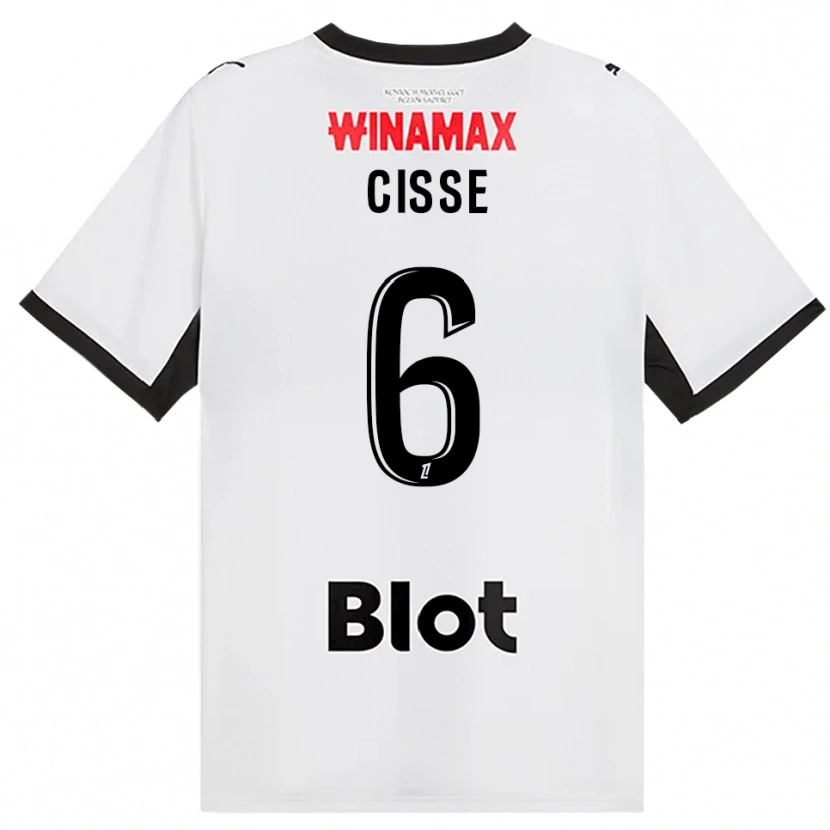 Danxen Donna Maglia Djaoui Cissé #6 Nero Bianco Rosso Kit Gara Away 2026/27 Maglietta