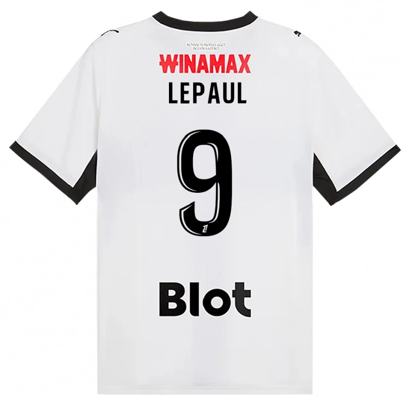 Danxen Donna Maglia Estéban Lepaul #9 Nero Bianco Rosso Kit Gara Away 2026/27 Maglietta