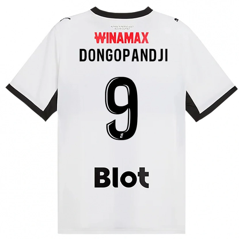 Danxen Donna Maglia Kelvin Dongopandji #9 Nero Bianco Rosso Kit Gara Away 2026/27 Maglietta