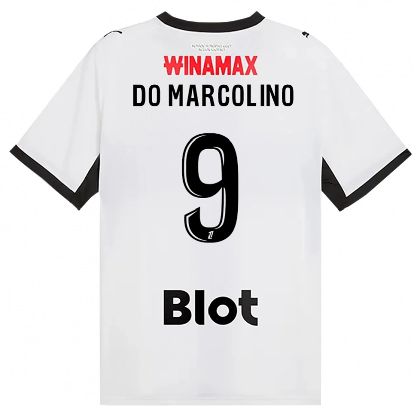 Danxen Donna Maglia Alan Do Marcolino #9 Nero Bianco Rosso Kit Gara Away 2026/27 Maglietta
