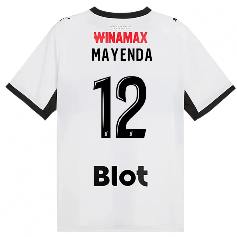 Danxen Donna Maglia Eliezer Mayenda #12 Nero Bianco Rosso Kit Gara Away 2026/27 Maglietta