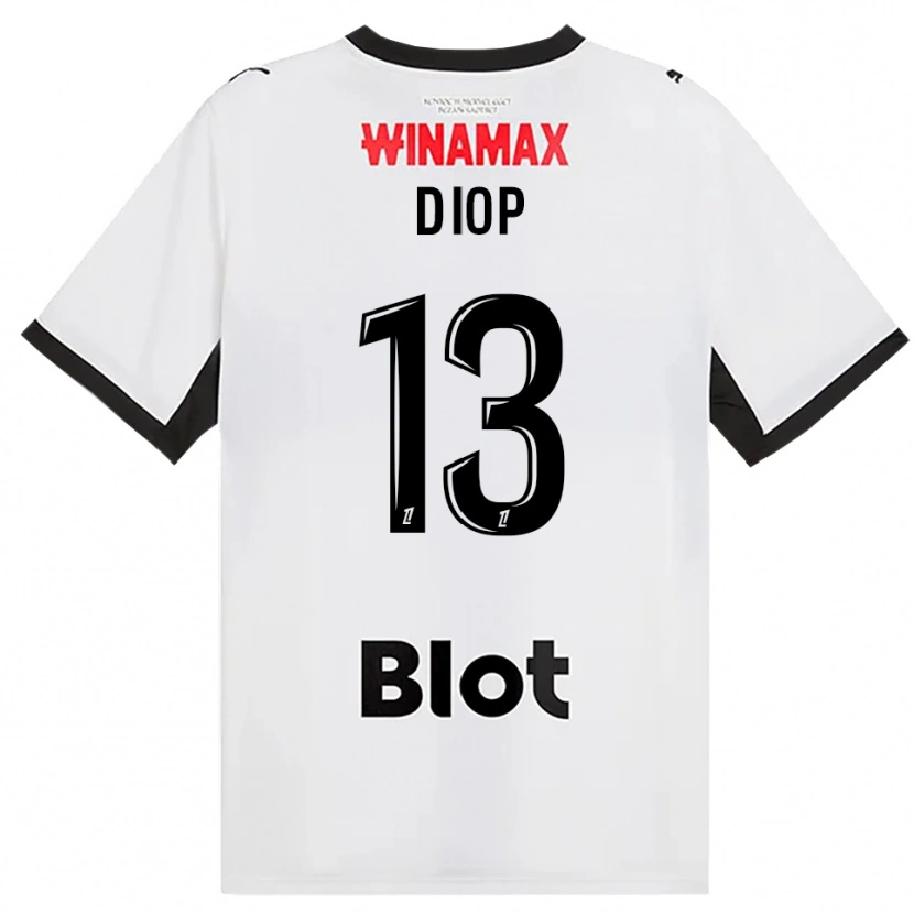 Danxen Donna Maglia Noham Diop #13 Nero Bianco Rosso Kit Gara Away 2026/27 Maglietta