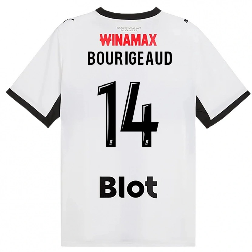 Danxen Donna Maglia Benjamin Bourigeaud #14 Nero Bianco Rosso Kit Gara Away 2026/27 Maglietta