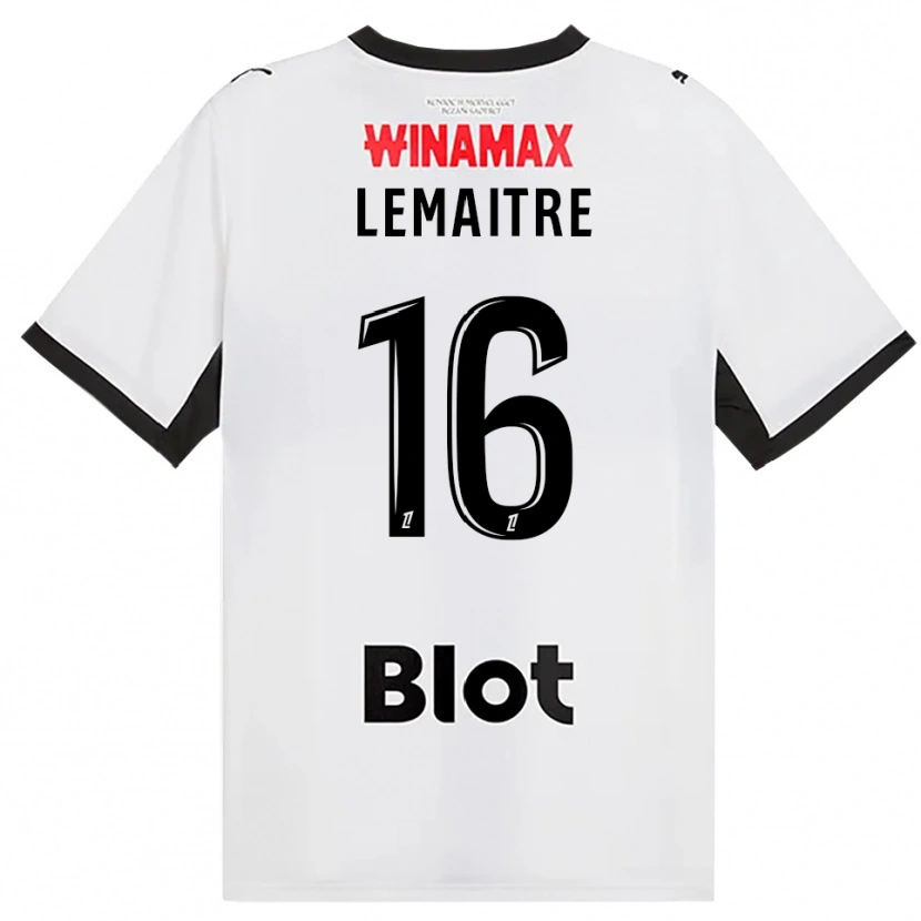 Danxen Donna Maglia Nicolas Lemaître #16 Nero Bianco Rosso Kit Gara Away 2026/27 Maglietta