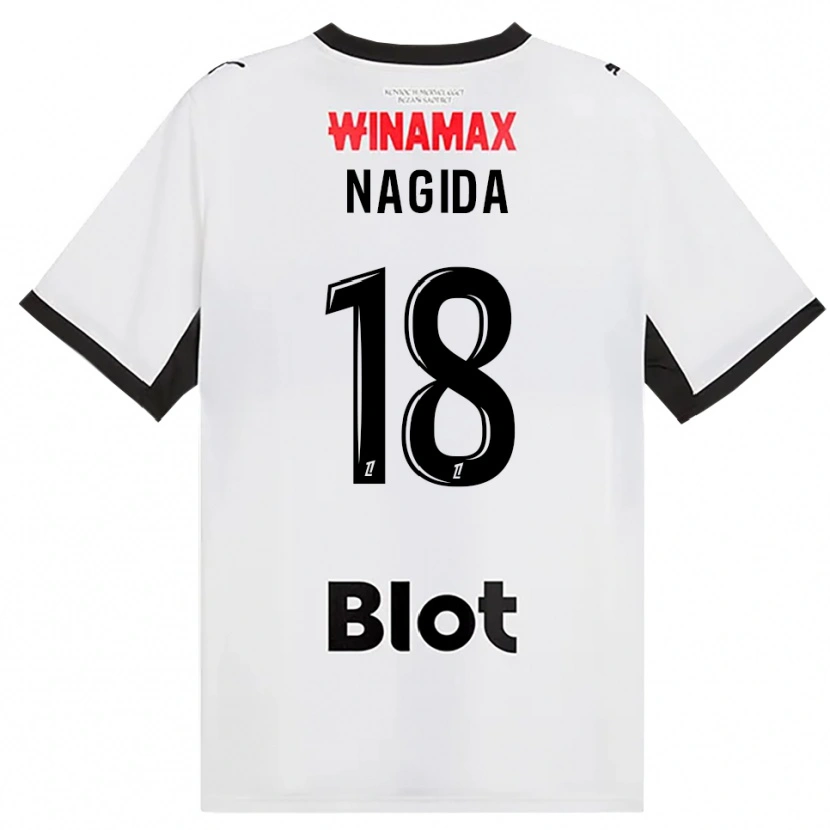 Danxen Donna Maglia Mahamadou Nagida #18 Nero Bianco Rosso Kit Gara Away 2026/27 Maglietta