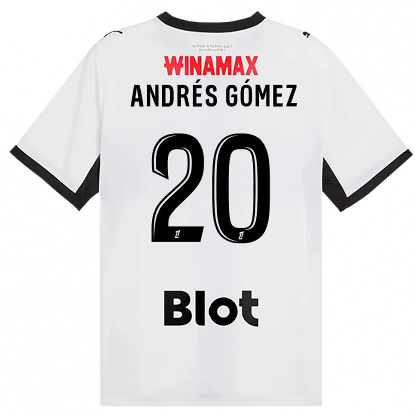 Danxen Donna Maglia Carlos Andrés Gómez #20 Nero Bianco Rosso Kit Gara Away 2026/27 Maglietta