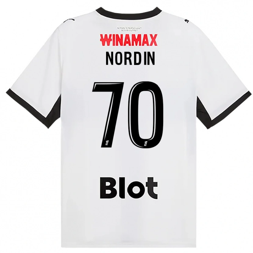 Danxen Donna Maglia Arnaud Nordin #70 Nero Bianco Rosso Kit Gara Away 2026/27 Maglietta