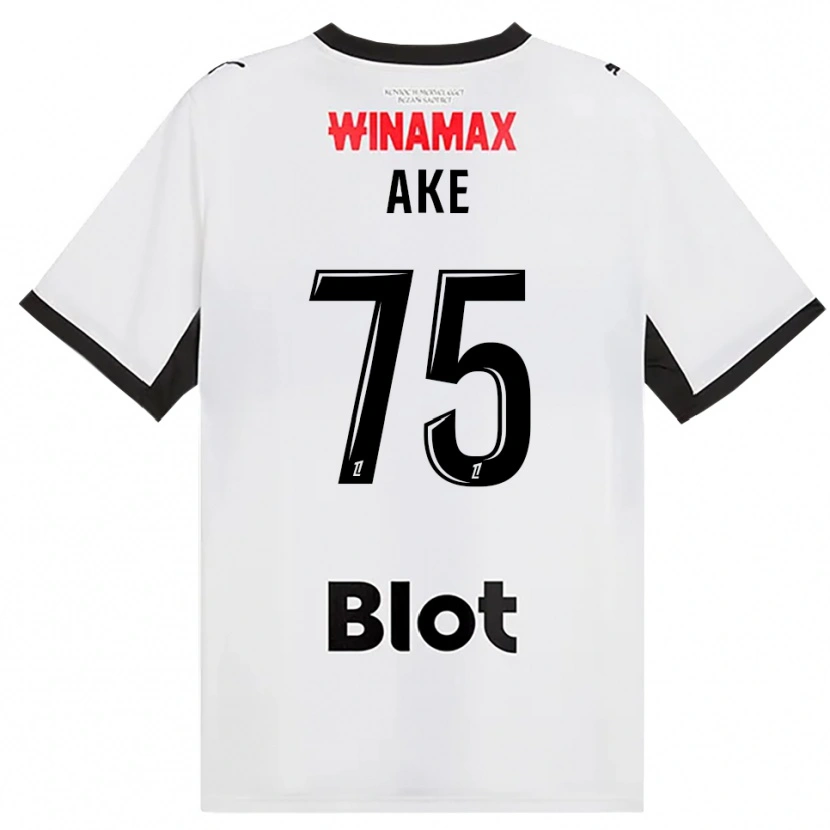 Danxen Donna Maglia Junior Ake #75 Nero Bianco Rosso Kit Gara Away 2026/27 Maglietta