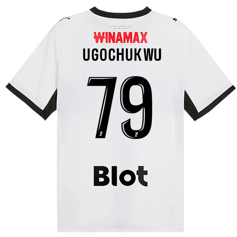Danxen Donna Maglia Chibuike Ugochukwu #79 Nero Bianco Rosso Kit Gara Away 2026/27 Maglietta