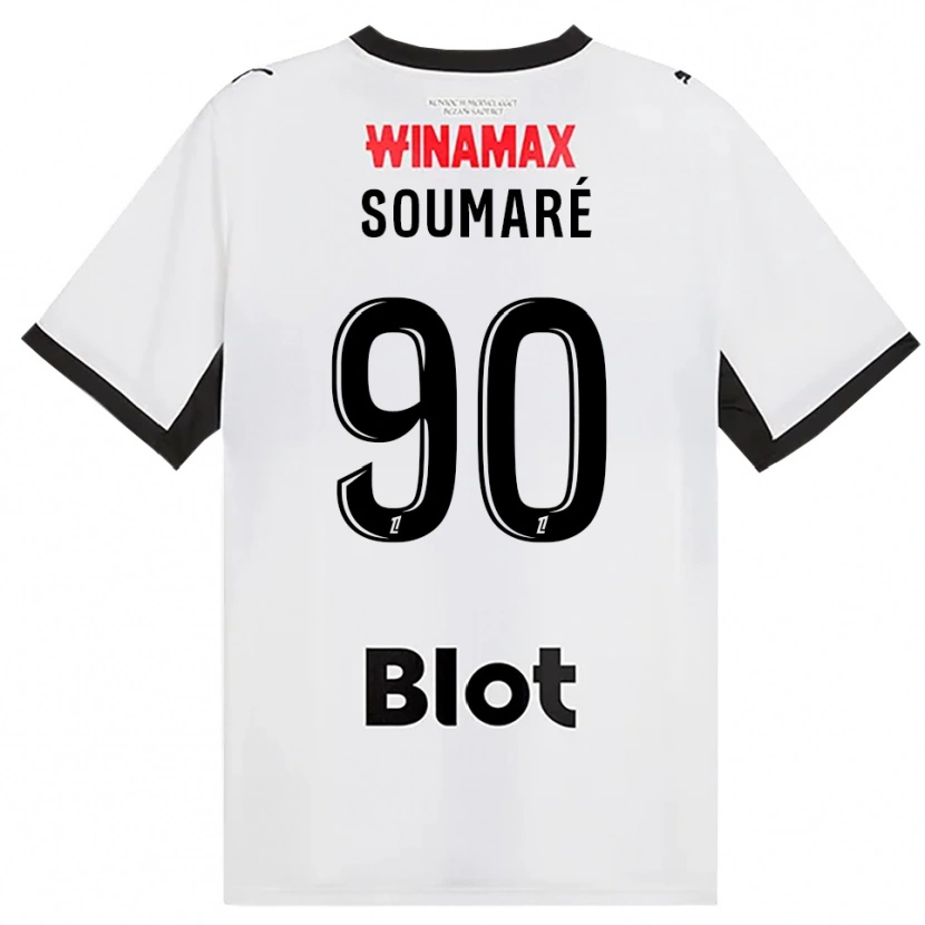Danxen Donna Maglia Issa Soumaré #90 Nero Bianco Rosso Kit Gara Away 2026/27 Maglietta