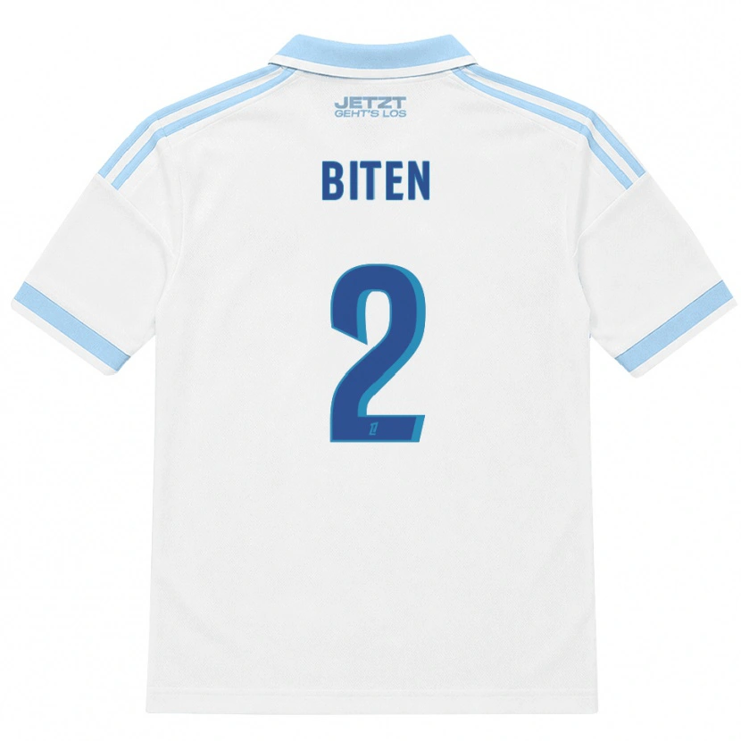 Danxen Donna Maglia Clancy Valère Biten #2 Azzurro Chiaro Bianco Rosso Kit Gara Away 2026/27 Maglietta