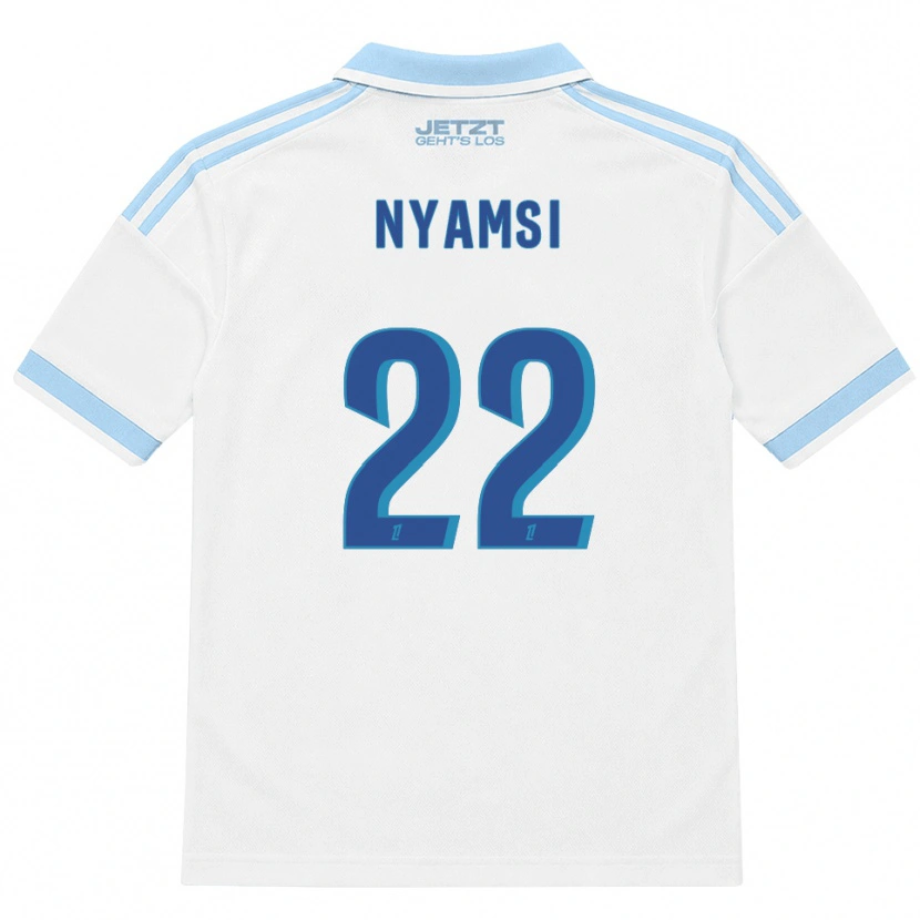 Danxen Donna Maglia Gerzino Nyamsi #22 Azzurro Chiaro Bianco Rosso Kit Gara Away 2026/27 Maglietta