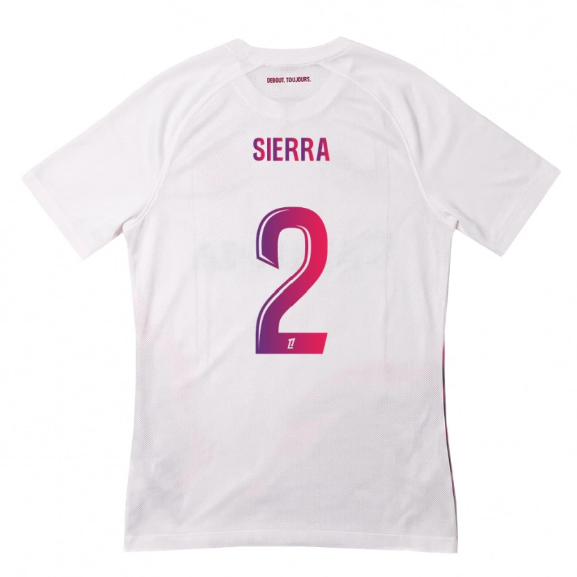 Danxen Donna Maglia Pauline Sierra #2 Bianco Rosa Viola Kit Gara Away 2026/27 Maglietta