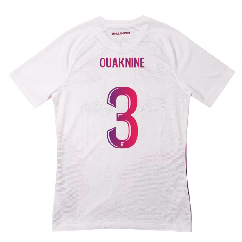 Danxen Donna Maglia Jules Ouaknine #3 Bianco Rosa Viola Kit Gara Away 2026/27 Maglietta