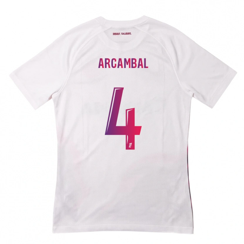 Danxen Donna Maglia Anais Arcambal #4 Bianco Rosa Viola Kit Gara Away 2026/27 Maglietta