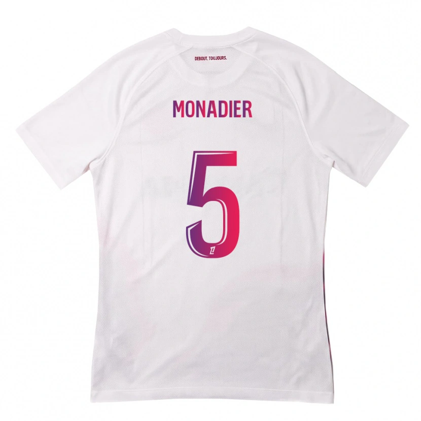 Danxen Donna Maglia Pauline Monadier #5 Bianco Rosa Viola Kit Gara Away 2026/27 Maglietta