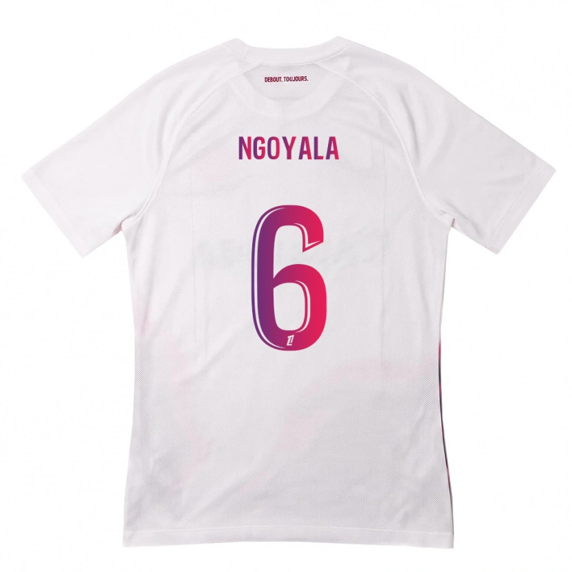 Danxen Donna Maglia Frédéric Efuele Ngoyala #6 Bianco Rosa Viola Kit Gara Away 2026/27 Maglietta