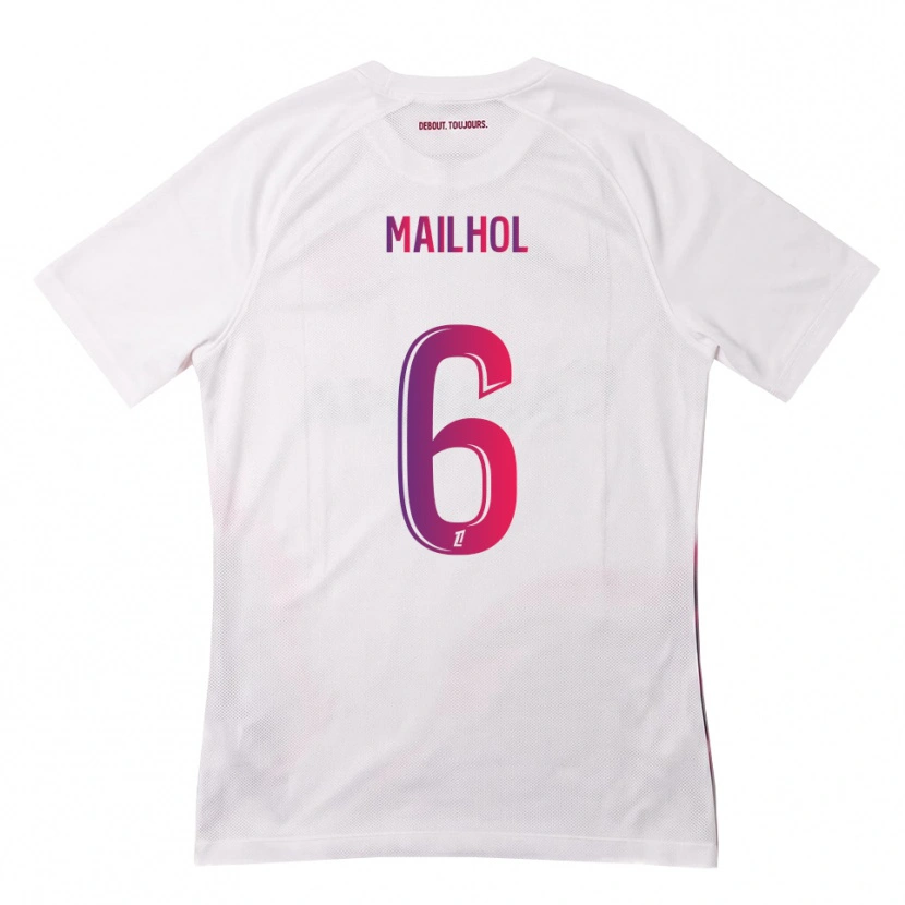 Danxen Donna Maglia Luca Mailhol #6 Bianco Rosa Viola Kit Gara Away 2026/27 Maglietta