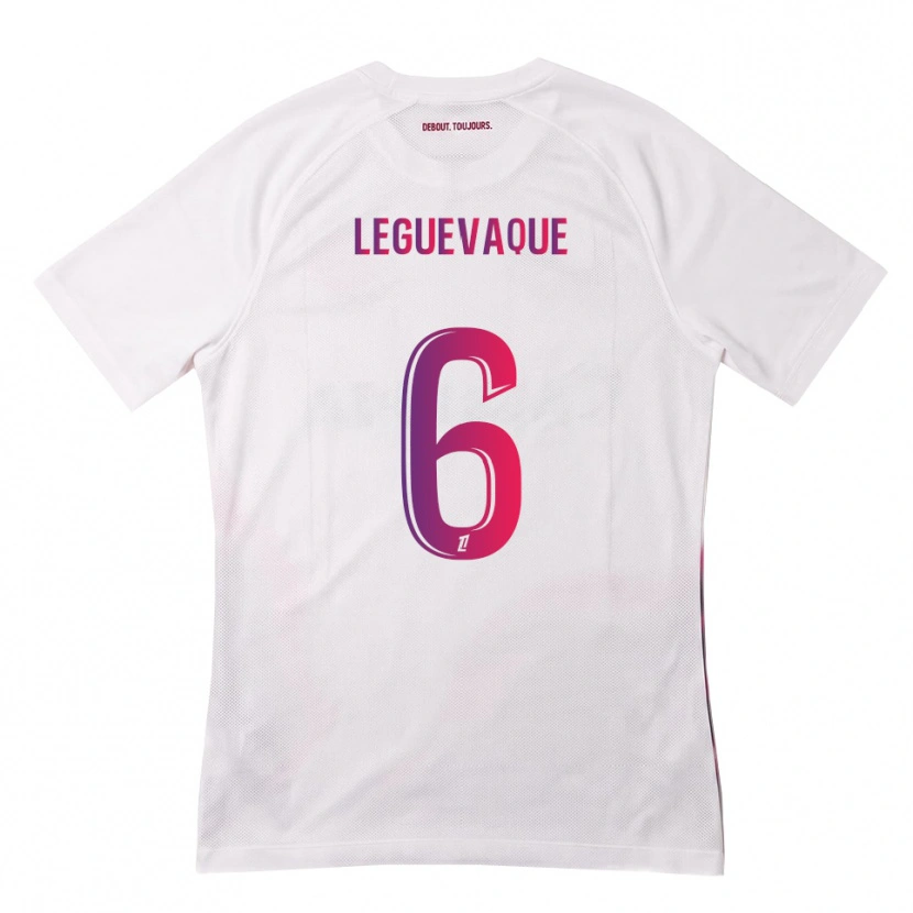 Danxen Donna Maglia Laurie Leguevaque #6 Bianco Rosa Viola Kit Gara Away 2026/27 Maglietta