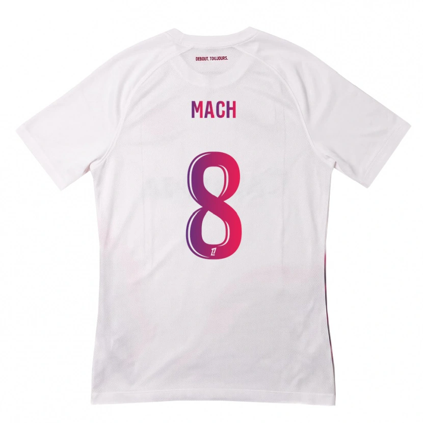 Danxen Donna Maglia Mattéo Mach #8 Bianco Rosa Viola Kit Gara Away 2026/27 Maglietta